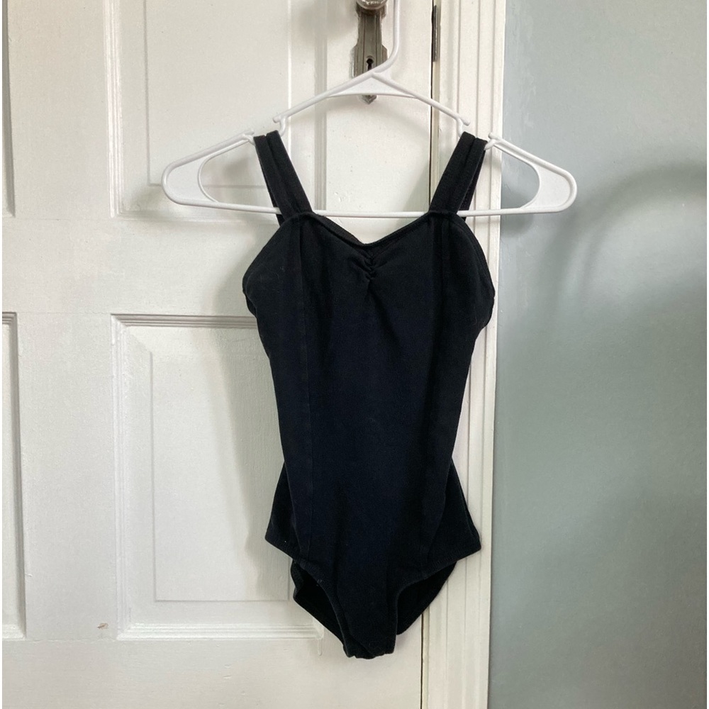Theatricals black cotton wide strap leotard